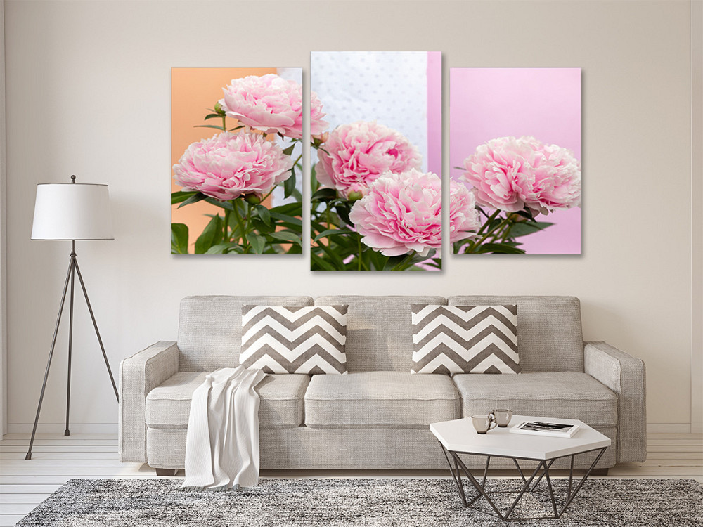 Модульная картина в гостиную / спальню  Піони  Art-664_3 Киев - изображение 2