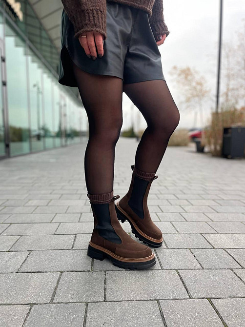 Без бренда Черевики жіночі KATI SHOES 314 коричневі (зима, замша натуральна) (5711) 38 Коломия - фото 4