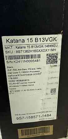 Ноутбук Msi Katana 15 B13VGK Киев