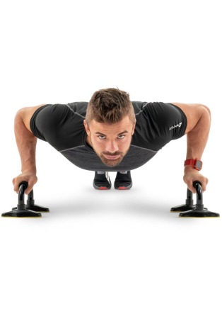 Упоры для отжиманий металлические HS-M020PU черно-желтые Киев