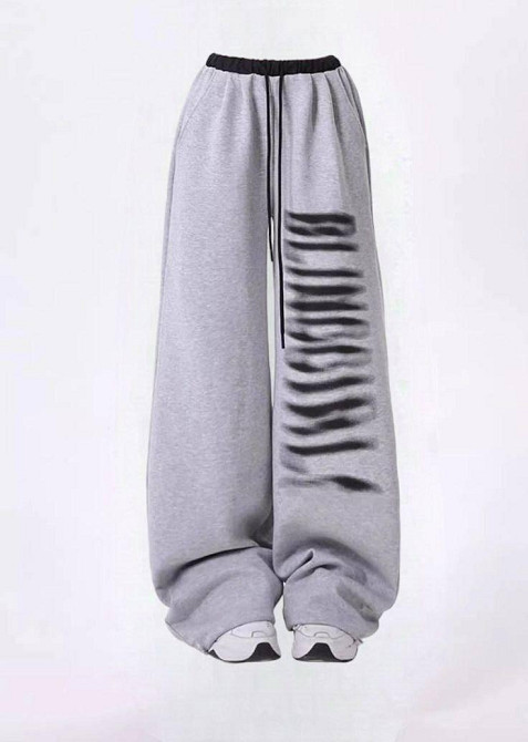 Жіночі стильні оверсайз штани з накатом двонитка Одеса - фото 7