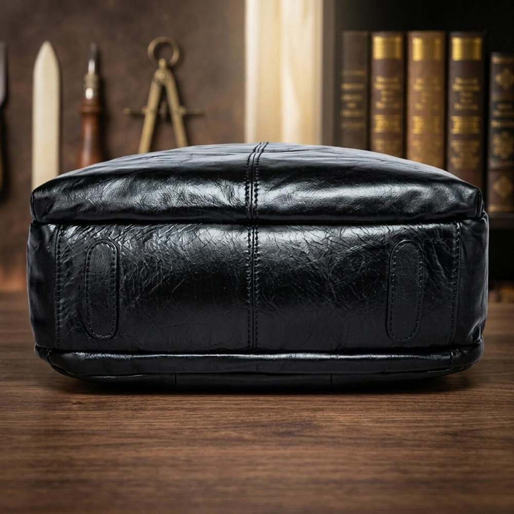 Рюкзак кожаный под ноутбук Vintage 14845 Черный Киев - изображение 12