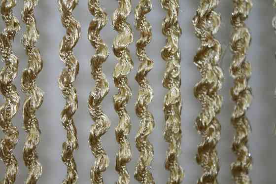 Штори-нитки спіраль з люрексом Бежевий 300х300см 1 шт (61-058 ) Київ