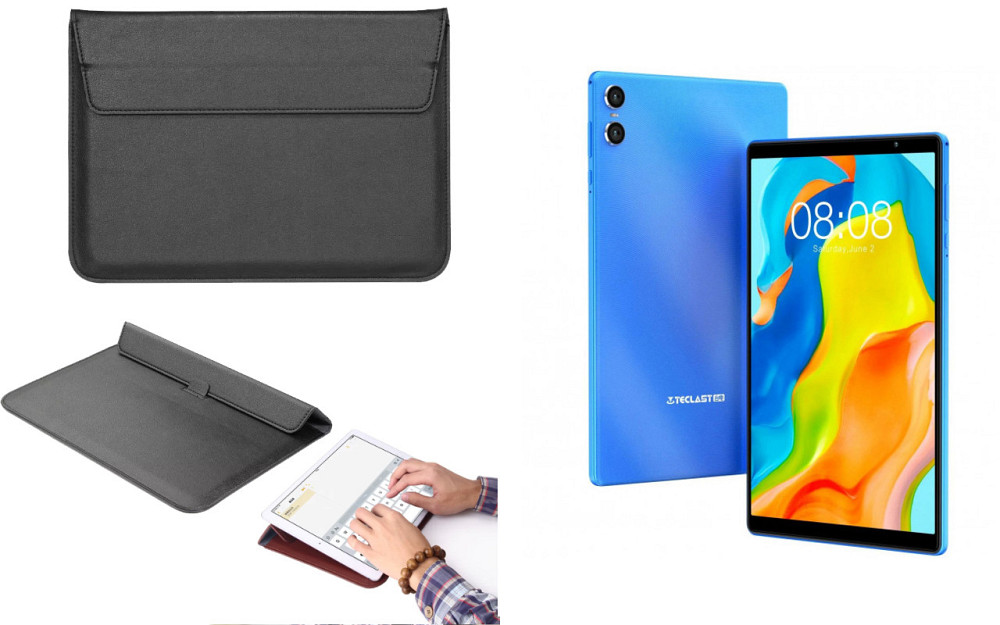 Чехол-конверт VitoCase для Teclast P26T, с функцией подставки для планшета Черный Киев - изображение 1