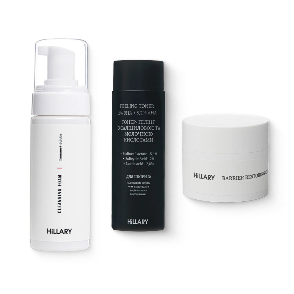 Набір для жирної шкіри обличчя + Тонер-пілінг 2% ВHA + 8,2% AНА Київ - фото 1