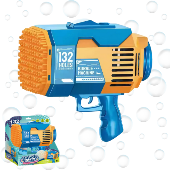 Пистолет для мыльных пузырей, генератор мыльных пузырей на аккумуляторе, мыльные пузыри для детей, синий Каменец-Подольский