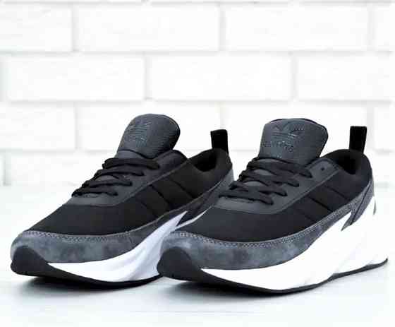 Кроссовки Adidas $harks Мужские Адидас Чёрные Акулы (размеры: 41,42,43,44,45) Видео Обзор Днепр