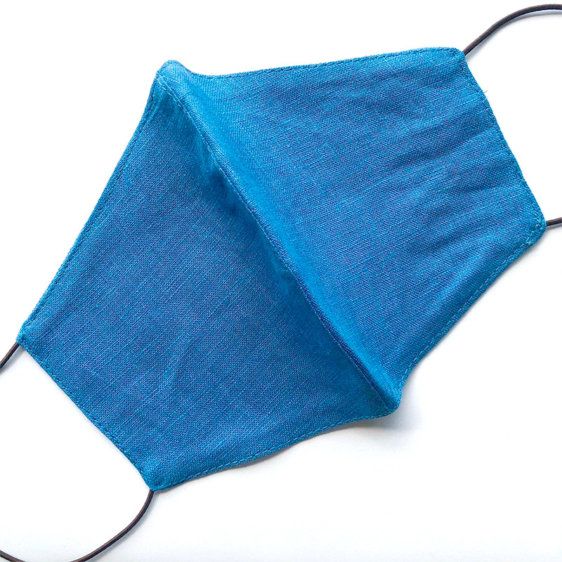 Маска защитная многоразовая из 100% ЛЬНА Размер L (Синий) Сумы - изображение 2