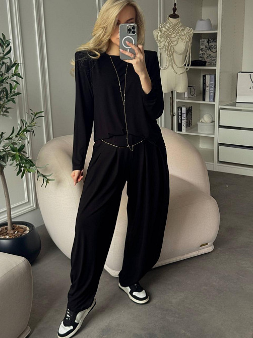 Женский стильный вязаный костюм двойка плотная турецкая вискоза Одесса - изображение 9