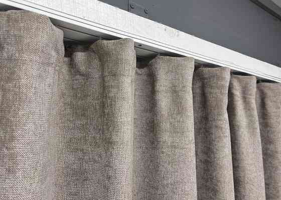 Шторная премиум ткань шенилл однотонный, коллекция 