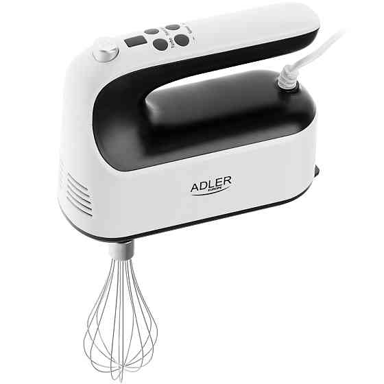 Міксер Adler AD 4229 ручний/ 600Вт/ 9 швидкостей/ Turbo/ контейнер для аксесуарів/ білий Вінниця