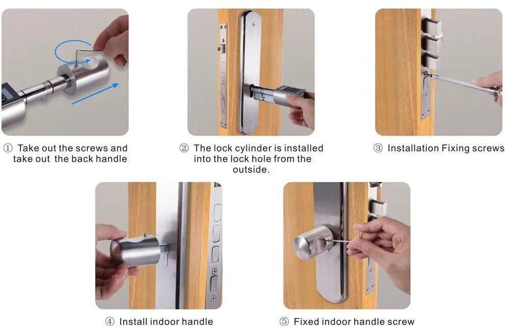 PES Cylinder Silver 35х35 мм кодовый смарт-цилиндр для замка Киев - изображение 4