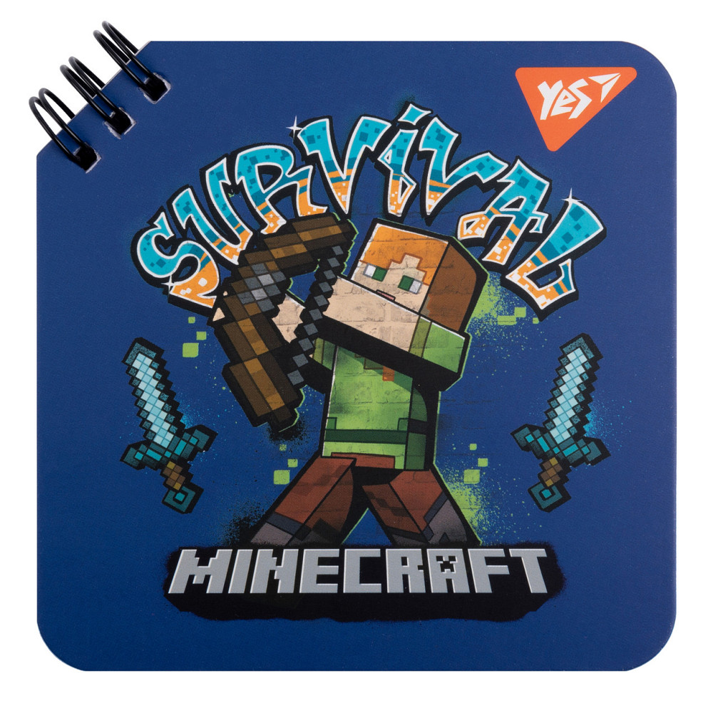Блокнот 110*110/80 арк."Yes" чистий арк, подв. cпіраль, Minecraft, 151760, шт Київ - фото 1