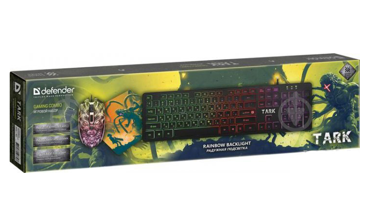 Комплект клавиатура и мышь (проводной) Defender Tark C-779 UKR RGB-подсветка Винница - изображение 5