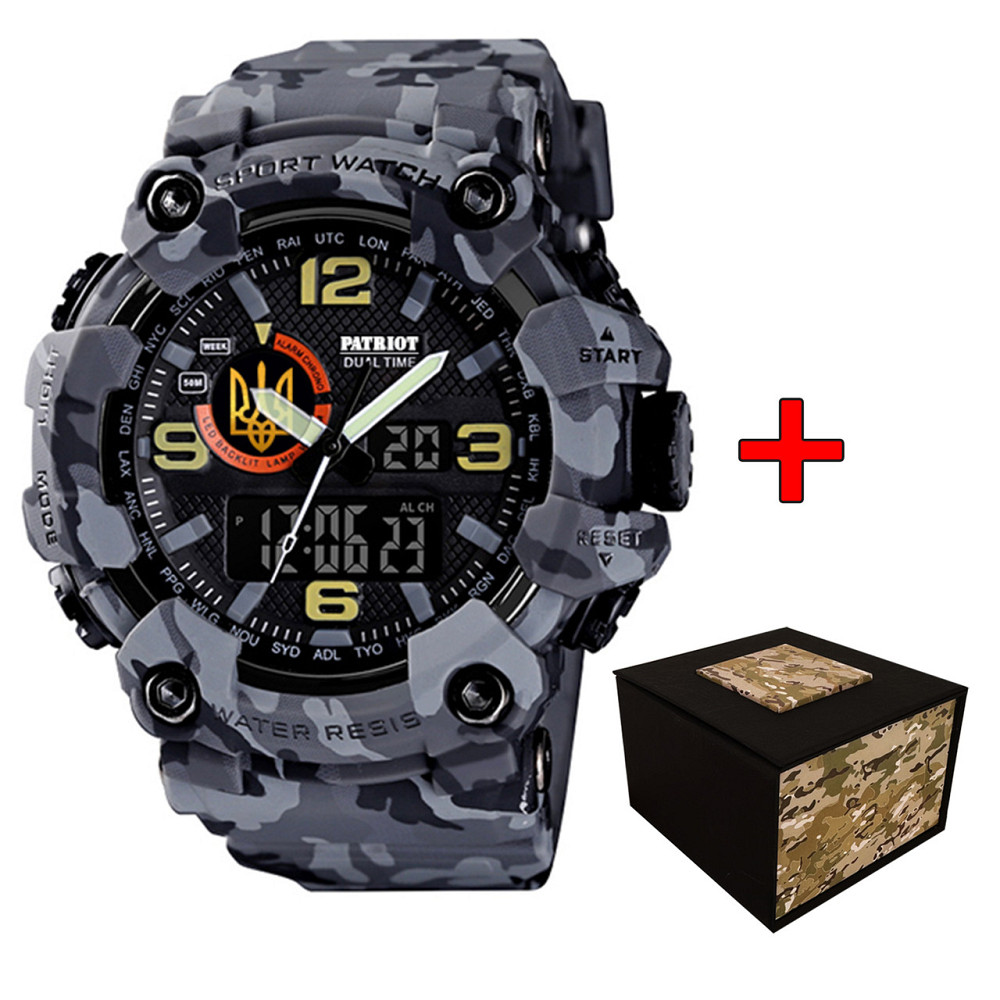 Patriot 002CMGYUAGD Тризуб золото Сірий камуфляж + Коробка. SBR Київ - фото 1