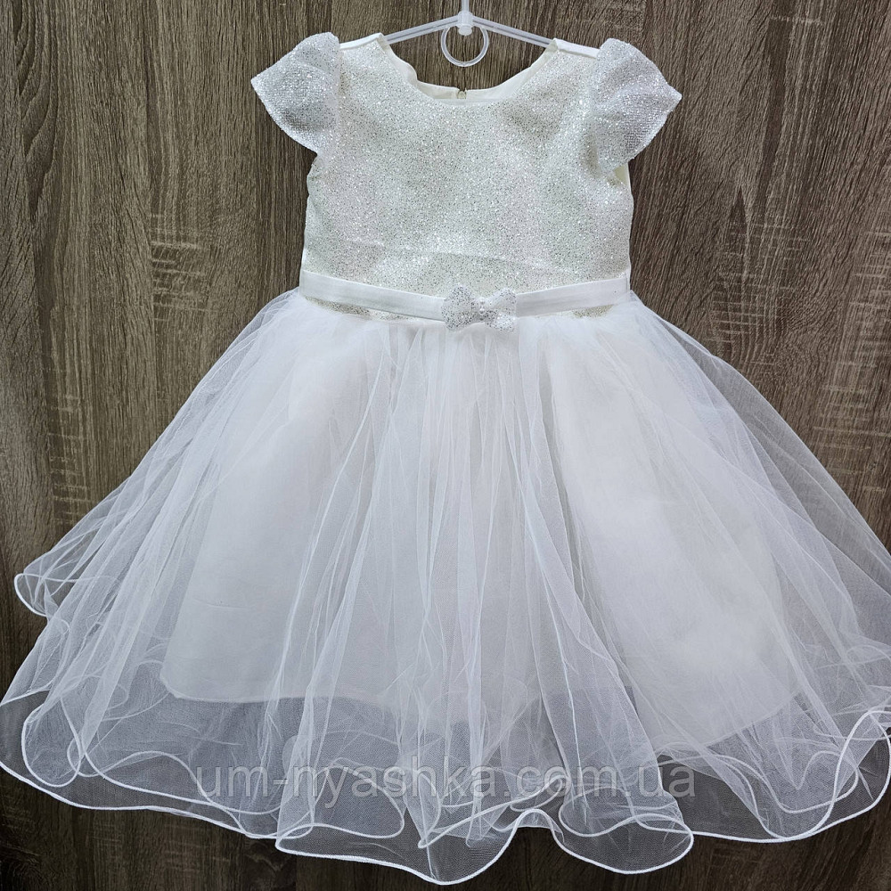 Сукня Сніжинка Молочне ошатне плаття для дівчинки з глітером Кривий Ріг - фото 4