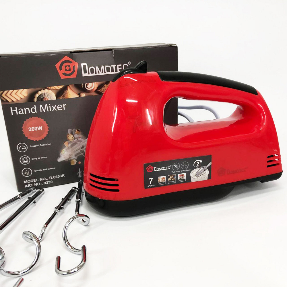 Ручний міксер шейкер DOMOTEC R6633R 260Вт, Ручний міксер для кухні Кухонний PV-39 Львів - фото 17