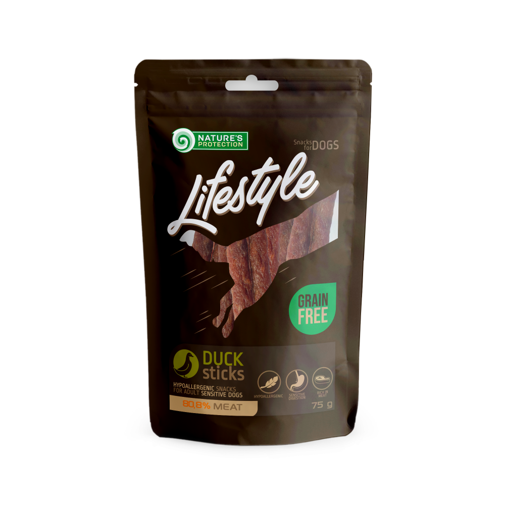 Nature's Protection Lifestyle Duck Sticks Ласощі для собак смужки з качки, 75 г Киев - изображение 1