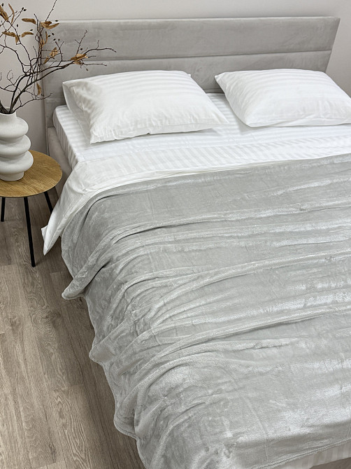 Ecotton Плед Ecotton 220х240 см Well Soft світло-сірий (24-3615 Cool gray) Киев - изображение 4