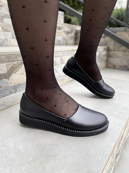 Балетки жіночі BOGATKO 8131 чорні (весна-осінь, шкіра натуральна) (3543) 37 Коломыя - изображение 1