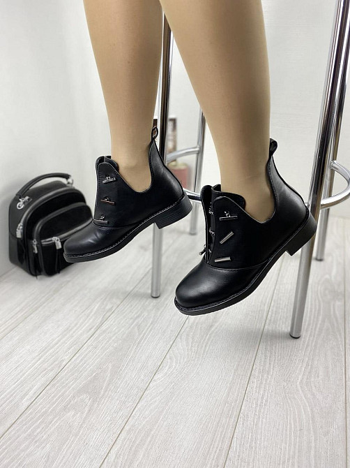 Черевики жіночі MENGTING чорні еко-шкіра 40р. (1187-1) Коломия - фото 6