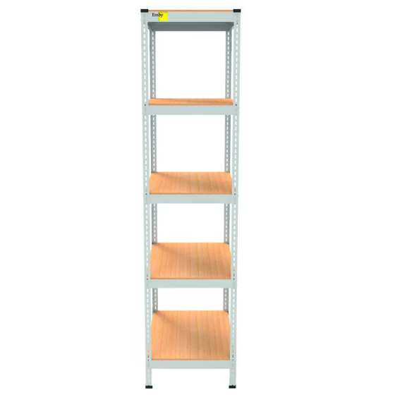 Металевий стелаж Emby Light Series (розмір 1800х450x450мм) 5 полиць ДСП до 100кг Білий Вінниця