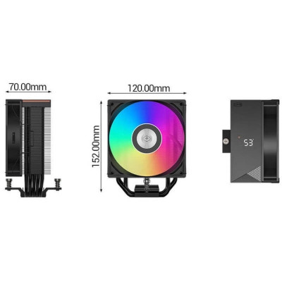 Кулер до процесора PcCooler RT500 Digital ARGB BK Вінниця - фото 8