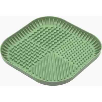 Универсальная посуда для животных Fiboo Fiboowl коврик для слизывания лакомства и еды, L зеленый (FIB0227) Винница