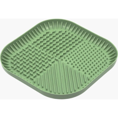 Универсальная посуда для животных Fiboo Fiboowl коврик для слизывания лакомства и еды, L зеленый (FIB0227) Винница - изображение 1