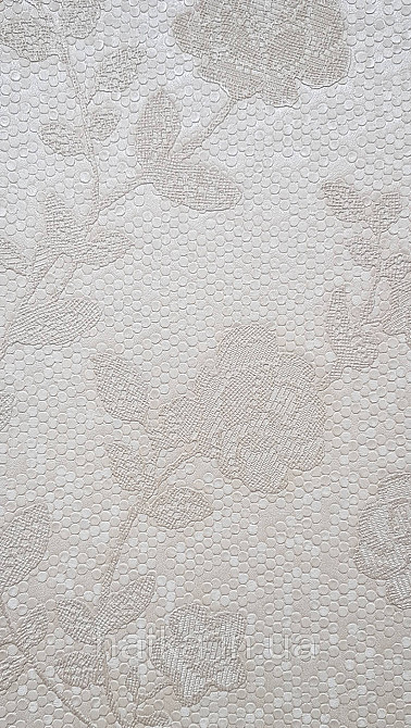 Шпалери вінілові на флізеліні AdaWall Signature1.06х10 квіти гілки листя структурне бежеві білі 3д Київ - фото 2