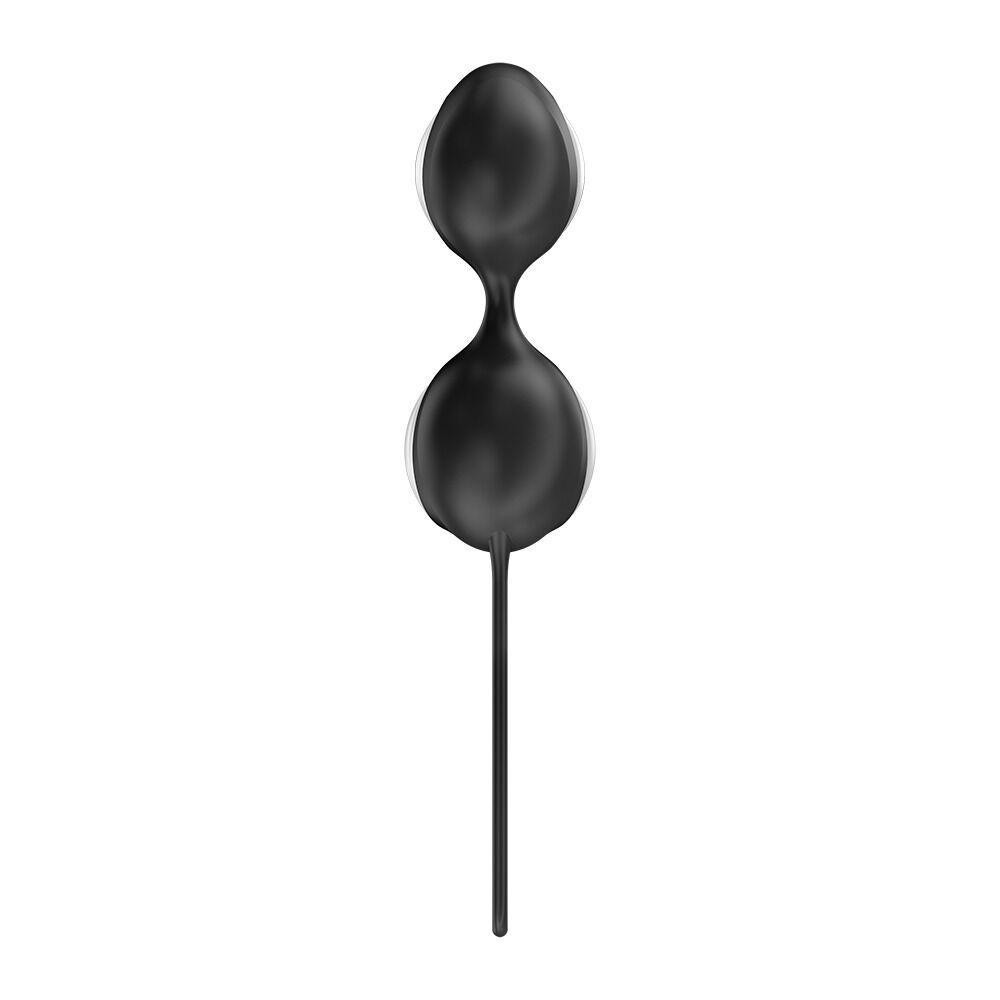 Вагінальні кульки Fun Factory SMARTBALLS DUO Black, 2 шт, діаметр 3,2 та 3,6 см Sex Aura Київ - фото 4
