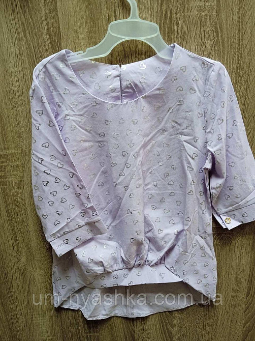 Красива дитяча шкільна блузка з коротким рукавом 134-158 Кривий Ріг - фото 2