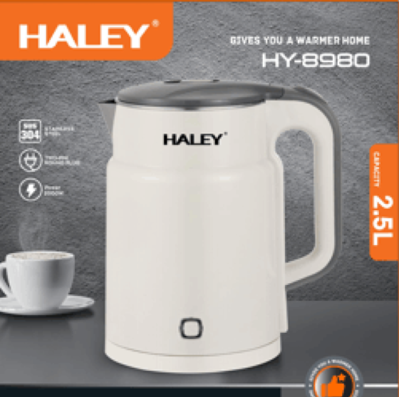 Класичний електричний чайник Haley HY-8980 2.5L: дисковий електрочайник з автовимкненням для дому та офісу Одеса