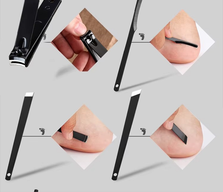 Набір інструментів для манікюру та педикюру універсальний б'юті набір для чищення обличчя, 18 шт, колір чорний Кам'янець-Подільський - фото 6