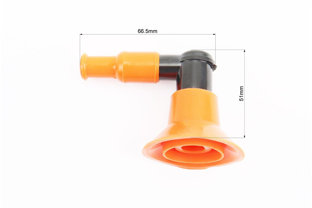 Ковпачок свічки "люлька" 90град з гумкою великий, ПОМАРАНЧЕВИЙ Київ - фото 2