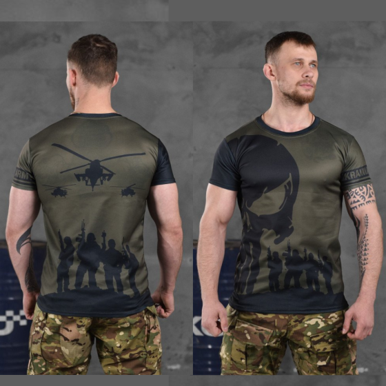 Футболка Військова Тактична Потовідвідна Армійська Oblivion Panisher Soldiers Олива Одеса
