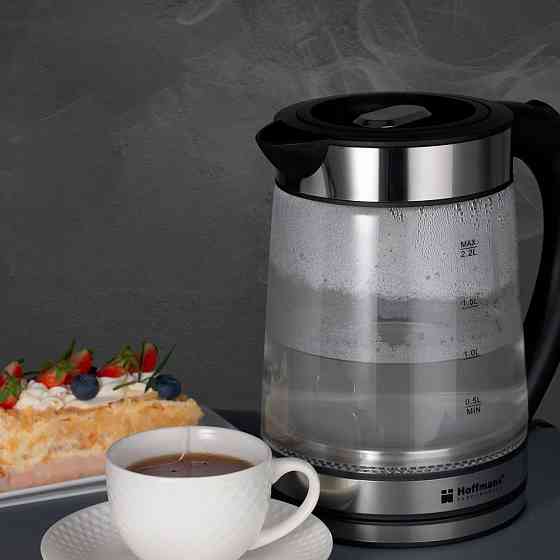 Електричний чайник з підсвічуванням 2,2л,1800Вт,Hoffmans HM-2515 SBR Київ