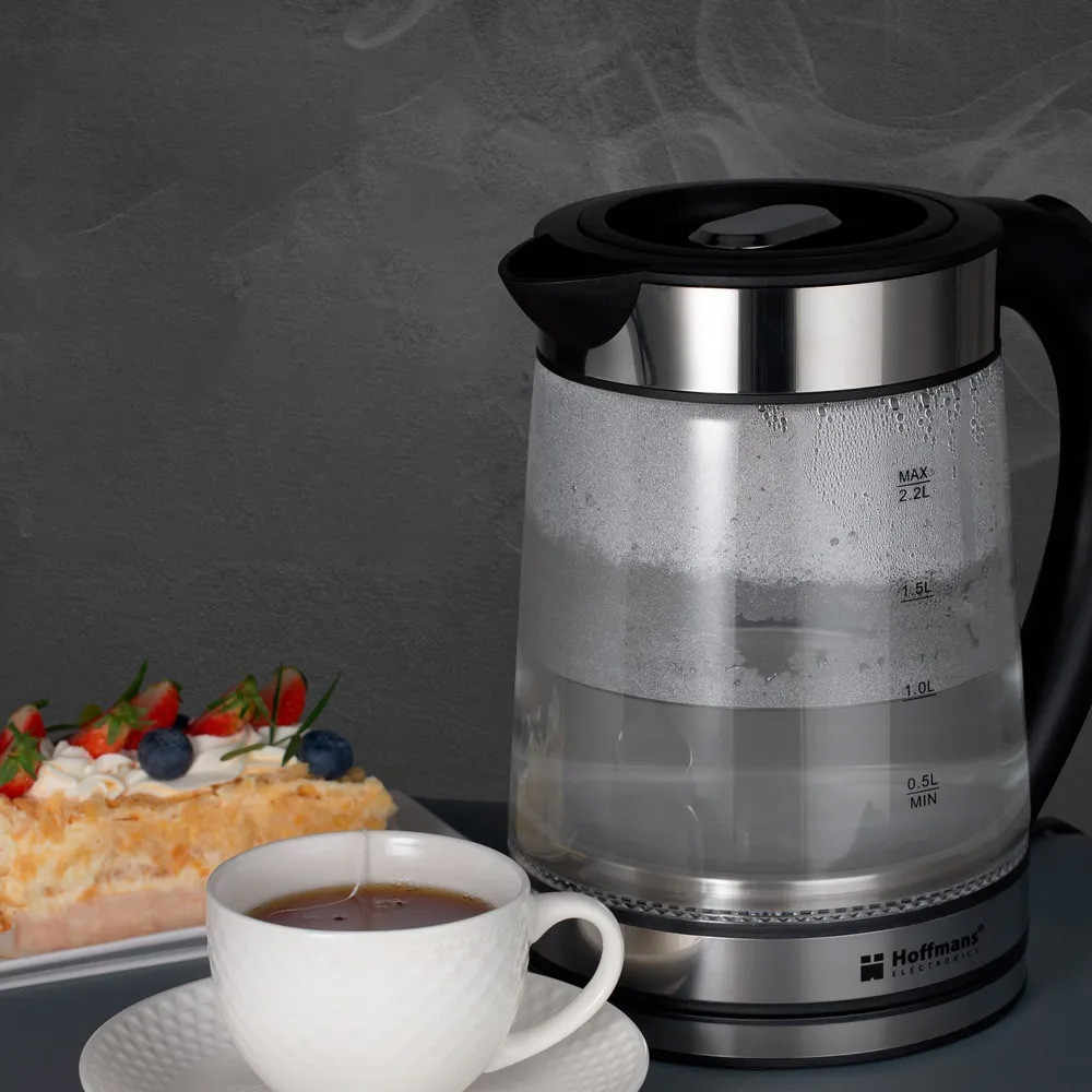 Электрический чайник с подсветкой 2,2л,1800Вт,Hoffmans HM-2515 SBR Киев - изображение 5