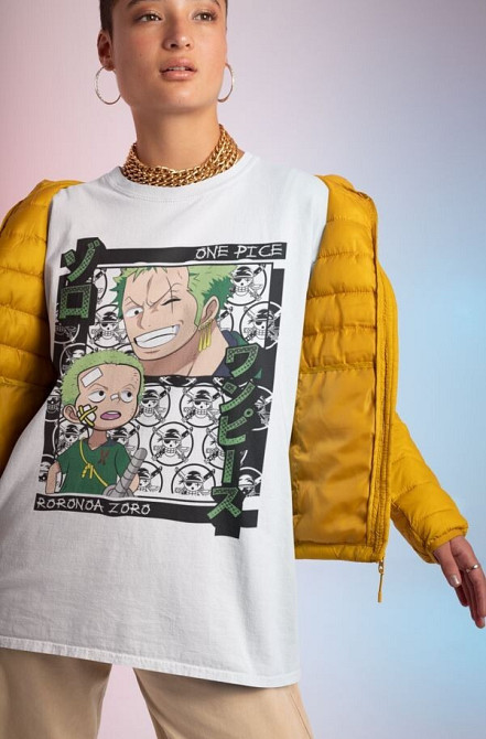 Футболка з аніме принтом Аніме Вінтаге Спекіал Манга оверсайз (S/M/L) Чорний AnimeJ1055 Дніпро - фото 3