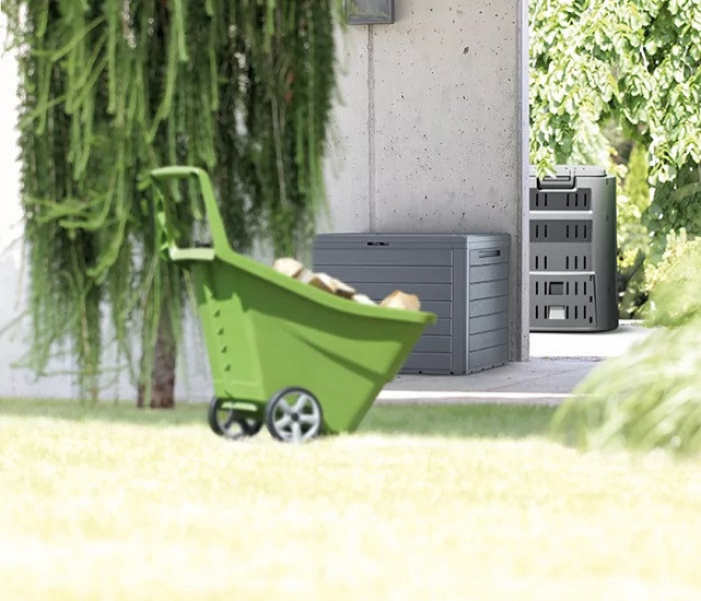 Ящик для зовнішнього зберігання PROSPERPLAST WOODEBOX 140 л, коричневий Київ - фото 3