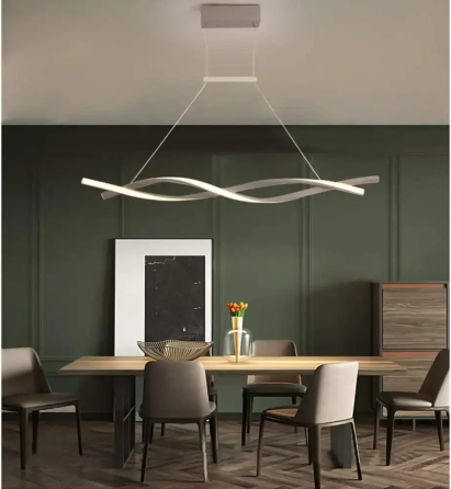 Світлодіодна люстра Хвиля PJ802 (Сірий) 80см Київ