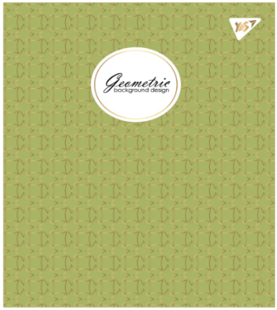 Зошит для записів А5/48 кл. "YES" "Geometric" мат. ВДЛ+ УФ-спл+Pantone Gold 766876, шт Київ