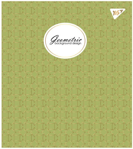 Зошит для записів А5/48 кл. "YES" "Geometric" мат. ВДЛ+ УФ-спл+Pantone Gold 766876, шт Київ - фото 1