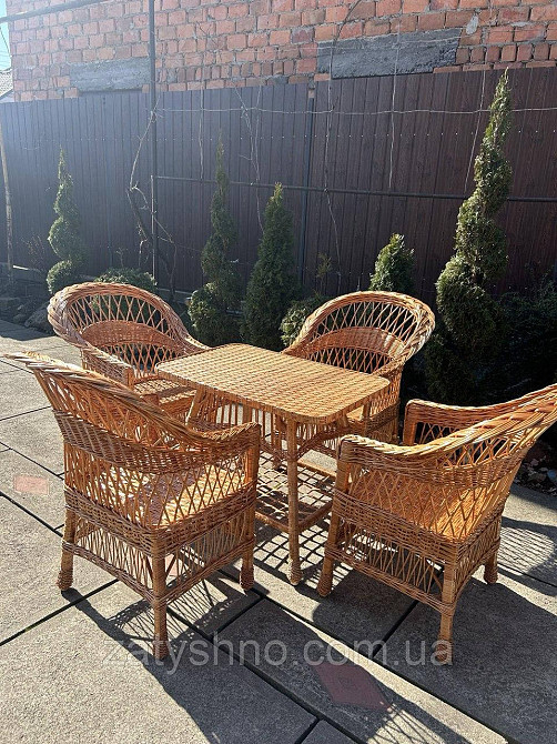 Меблі плетені з 4 кріслами Київ - фото 2