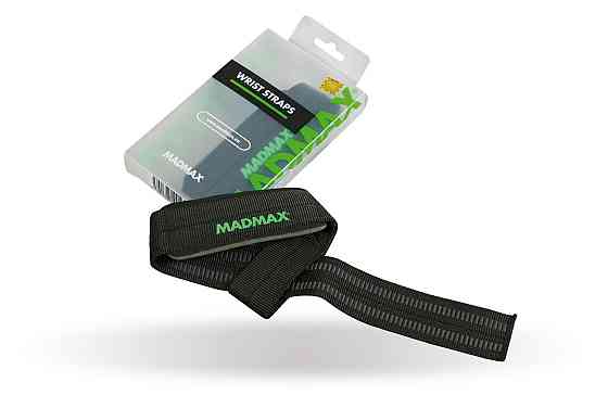 Лямки для тяги MadMax MFA-269 Non slide & slip wrist straps Black Каменское