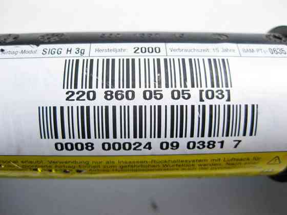 Mercedes-Benz  A2208600505 Стельова ліва подушка безпеки S-Class W220 short Одесса