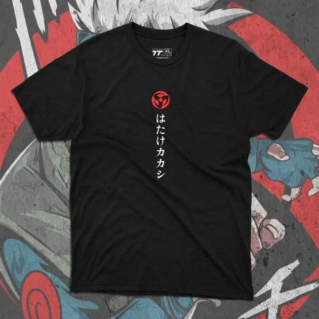 Футболка для підлітка хлопчика з принтом Наруто Шарінган Какаші Розмір 160 Anime10305 Дніпро - фото 1