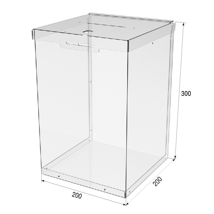 Ящик EKOSTAR с замком для пожертвований и сбора денег 200x200x300. Объем 12 литров Киев - изображение 4