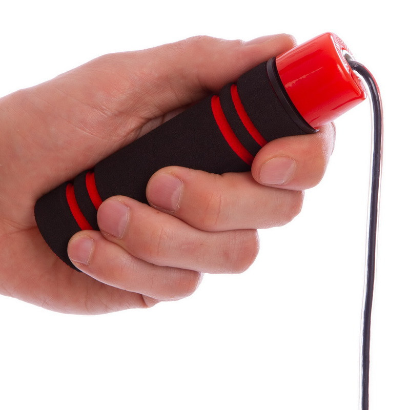 Скакалка скоростная с подшипником и PVC жгутом FI-8008 Вишнёвое - изображение 7