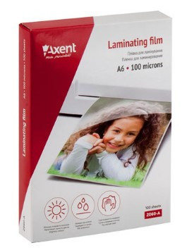 Плівка для ламінування 100 мкм, A6 "Axent" 2060-A (111x154мм), (за 100 шт.), шт Київ - фото 1